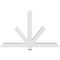 Ekena Millwork Kennewick Architectural Grade PVC Gable Bracket, 60"W x 37 1/2"H x 4"D x 4"F, 15/12 Pitch GBP060X38X0404KEN00 - alternate 3